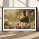Golden Buddha Wall Art | Yoga Room Decor and Meditation Room by MyGreatCanvas | Canvas Wall Art Prints | Photo Prints & Wall Decor