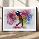 Colorful Golfer Swing Wall Art Canvas Print - Ready to Hang, by MyGreatCanvas | Canvas Wall Art Prints | Photo Prints & Wall Decor