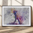 Watercolor Golf Swing Wall Art Canvas Print | Vibrant