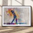 Watercolor Golf Swing Wall Art Canvas Print | Vibrant