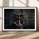 3 Panel Grunge Abstract Anchor Wall Art Canvas Print Set