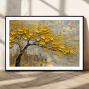 Yellow Blossom Tree Canvas Wall Art - Floral Abstract Modern