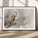 Barn Owl Wall Art | Watercolor Canvas Print | Perfect for