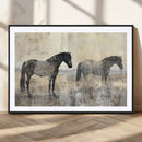 Vintage Horses Wall Art Canvas Print