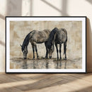 Chinese Style Abstract Black Horses Wall Art Canvas Print - by MyGreatCanvas | Canvas Wall Art Prints | Photo Prints & Wall Decor