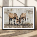 Vintage Horses Wall Art | Ready to Hang and Framed Triptych by MyGreatCanvas | Canvas Wall Art Prints | Photo Prints & Wall Decor