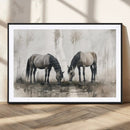 Chines Ink Style Vintage Horses Wall Art Canvas Print for by MyGreatCanvas | Canvas Wall Art Prints | Photo Prints & Wall Decor