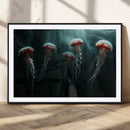Abstract Jellyfish Wall Art Canvas Print
