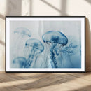 Blue Jellyfish Wall Art Canvas Print