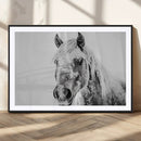 White Horse Wall Art | Ready to Hang and Framed | Winter