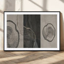 Minimalist Tree Rings Wall Art | Modern Abstract Canvas