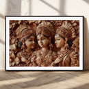 Indian Woman Statue Wall Art Canvas Print