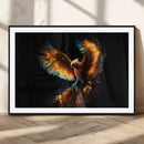 Fiery Phoenix Canvas Print | Ready to Hang Wall Art | Bold