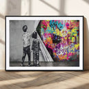 Banksy Print - Street Art Canvas Wall Art - Kids Revealing