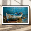 Vintage Boat on Tranquil Waters | Coastal Wall Art for
