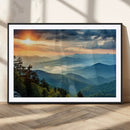 Sunrise Over Mountain Range Wall Art Canvas Print, Farmhouse