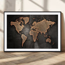 World Map Canvas Print – Framed Travel Map Wall Art for