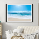 Wall Art Canvas Print Shiny Blue Sea and Beach by MyGreatCanvas | Canvas Wall Art Prints | Photo Prints & Wall Decor