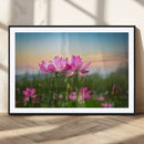 Pink Flower on the Mountain Canvas Print, Framed Pink Flower