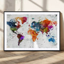 World Map Canvas Print – Framed Travel Map Wall Art for by MyGreatCanvas | Canvas Wall Art Prints | Photo Prints & Wall Decor