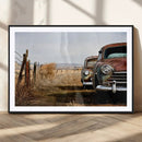 Old Rustic Classic Car Wall Art Canvas Print