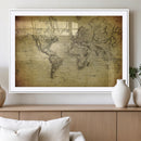 Push Pin World Map Canvas Print – Travel Tracker Wall Art