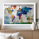 World Map Canvas Print – Framed Travel Map Wall Art for by MyGreatCanvas | Canvas Wall Art Prints | Photo Prints & Wall Decor