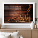 Whiskey and Cigar Wall Art Canvas | 3 Panel Bar Room Decor by MyGreatCanvas | Canvas Wall Art Prints | Photo Prints & Wall Decor