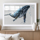 Watercolor Whale Wall Art Canvas Print by MyGreatCanvas | Canvas Wall Art Prints | Photo Prints & Wall Decor