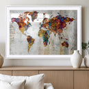 Vintage World Map Canvas Wall Art Print, Warm Tone Global by MyGreatCanvas | Canvas Wall Art Prints | Photo Prints & Wall Decor