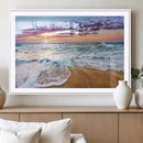 Coastal Sunset Art Beach Canvas Wall Art Print | Ocean Waves by MyGreatCanvas | Canvas Wall Art Prints | Photo Prints & Wall Decor