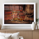 Whiskey and Cigar Canvas Wall Art | 3 Panel Bar Room Decor by MyGreatCanvas | Canvas Wall Art Prints | Photo Prints & Wall Decor