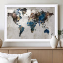 World Map Canvas Print – Framed Travel Map Wall Art for by MyGreatCanvas | Canvas Wall Art Prints | Photo Prints & Wall Decor