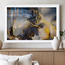 Large Abstract Wall Art Print -  Gold and Blue Abstract