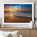 Sunset and Beach at Night Wall Art Canvas Print