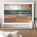 Serene Beach Path Canvas Art, Giclee Canvas Print with