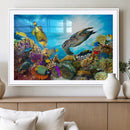 Aquatic Life Sea Turtles Fish Wall Art Canvas Print by MyGreatCanvas | Canvas Wall Art Prints | Photo Prints & Wall Decor