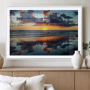 Beach Sunset Print - Stunning Ocean Canvas Artwork with