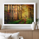 Sunlight Through Trees Wall Art Canvas Print - Autumn Forest by MyGreatCanvas | Canvas Wall Art Prints | Photo Prints & Wall Decor