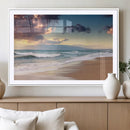 Cloudy Weather Beach Sunset Canvas Print | Sunrise Wall Art