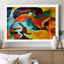 Human Love Figures Abstract Wall Art Canvas Print