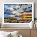 Sunset On The Ocean Wall Art Canvas Print
