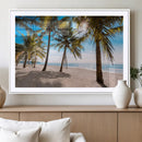 Palm Beach Tropical Island Wall Art Canvas Print