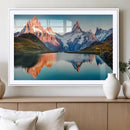 Landscape Mountain and Lake View Wall Art Canvas Print