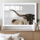 Texas Longhorn Wall Art Canvas Print | 3-Panel Large