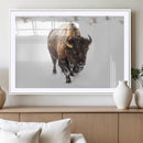 Bison Winter Wall Art Canvas Print For Farmhouse Decor