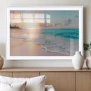 Beach Wall Art - Stunning Ocean Sunset Canvas Print with
