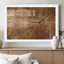 Tree Ring Canvas Art, Rustic Wood Grain Wall Art, Tree Slice