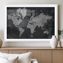 World Map Canvas Print – Detailed Map of the World Wall Art