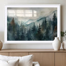 Serenity Forest Wall Art Canvas | Foggy Mountain Landscape